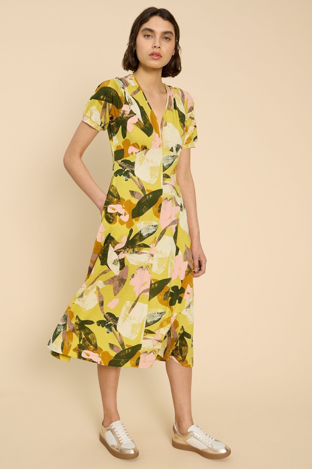 Платье Меган из джерси White Stuff, желтый
Платье Меган из джерси White Stuff, желтый