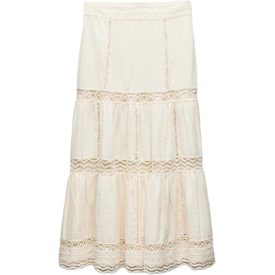 Повседневная длинная юбка серии ZW женская белая Zara
Повседневная длинная юбка серии ZW женская белая Zara