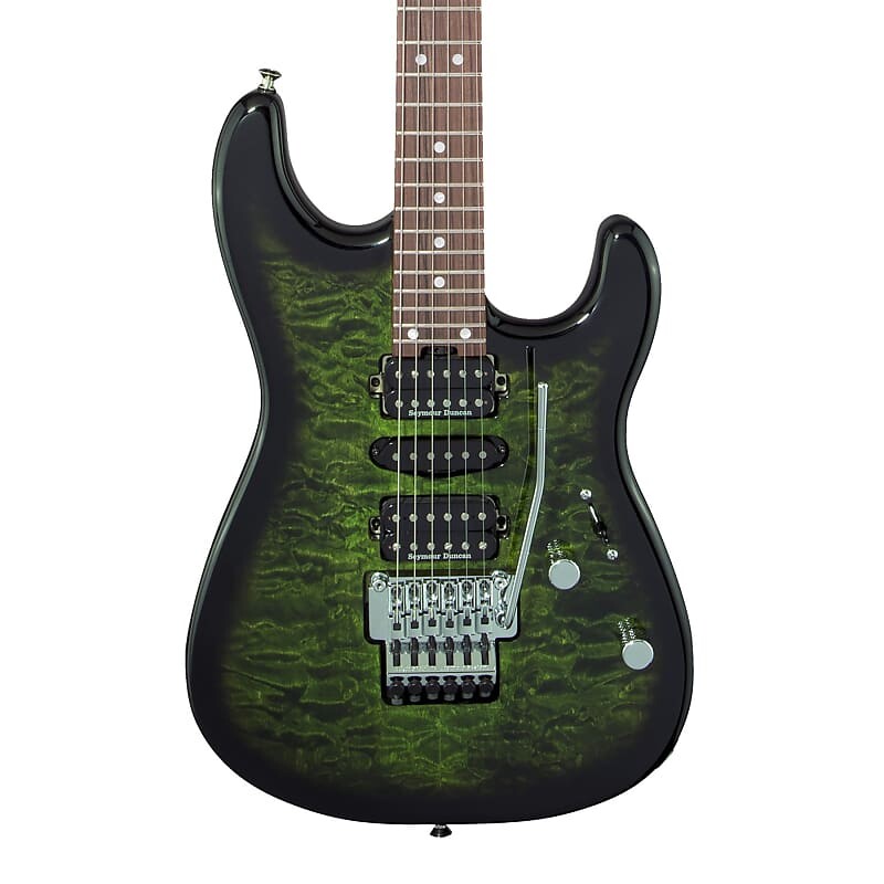 Электрогитара Charvel MJ San Dimas Style 1 HSH FR PF QM - Pau Ferro Fingerboard, Transparent Green Burst
Электрогитара Charvel MJ San Dimas Style 1 HSH FR PF QM - Pau Ferro Fingerboard, Transparent Green Burst