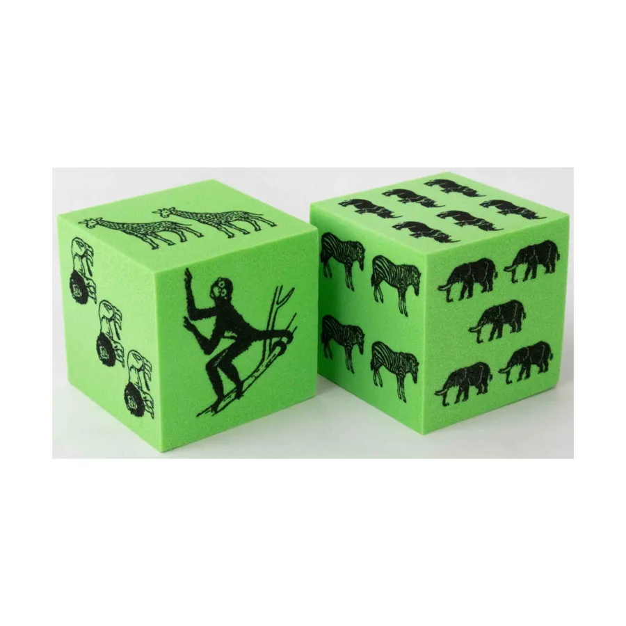 d6 Зеленые кубики с изображением животных, 50 мм (2), Dice - Foam (Koplow)
d6 Зеленые кубики с изображением животных, 50 мм (2), Dice - Foam (Koplow)