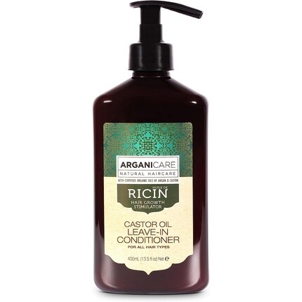 Несмываемый кондиционер с касторовым маслом с сертифицированным органическим аргановым и касторовым маслом для всех типов волос, 400 мл, Arganicare
Несмываемый кондиционер с касторовым маслом с сертифицированным органическим аргановым и касторовым маслом для всех типов волос, 400 мл, Arganicare