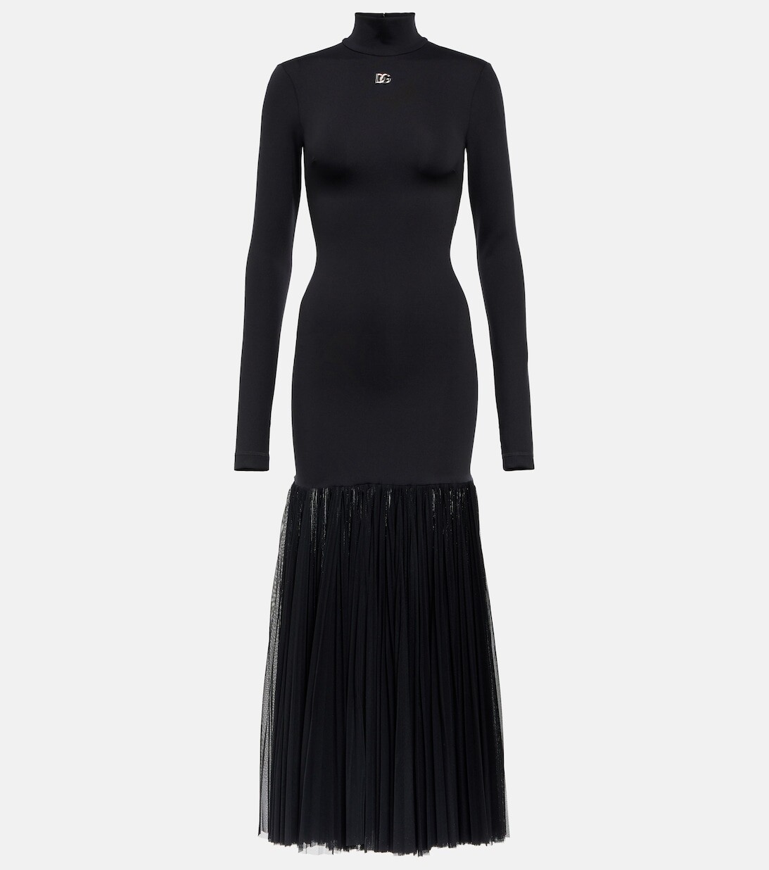 Платье миди с высоким воротником и отделкой из тюля DOLCE&GABBANA, черный
Платье миди с высоким воротником и отделкой из тюля DOLCE&GABBANA, черный