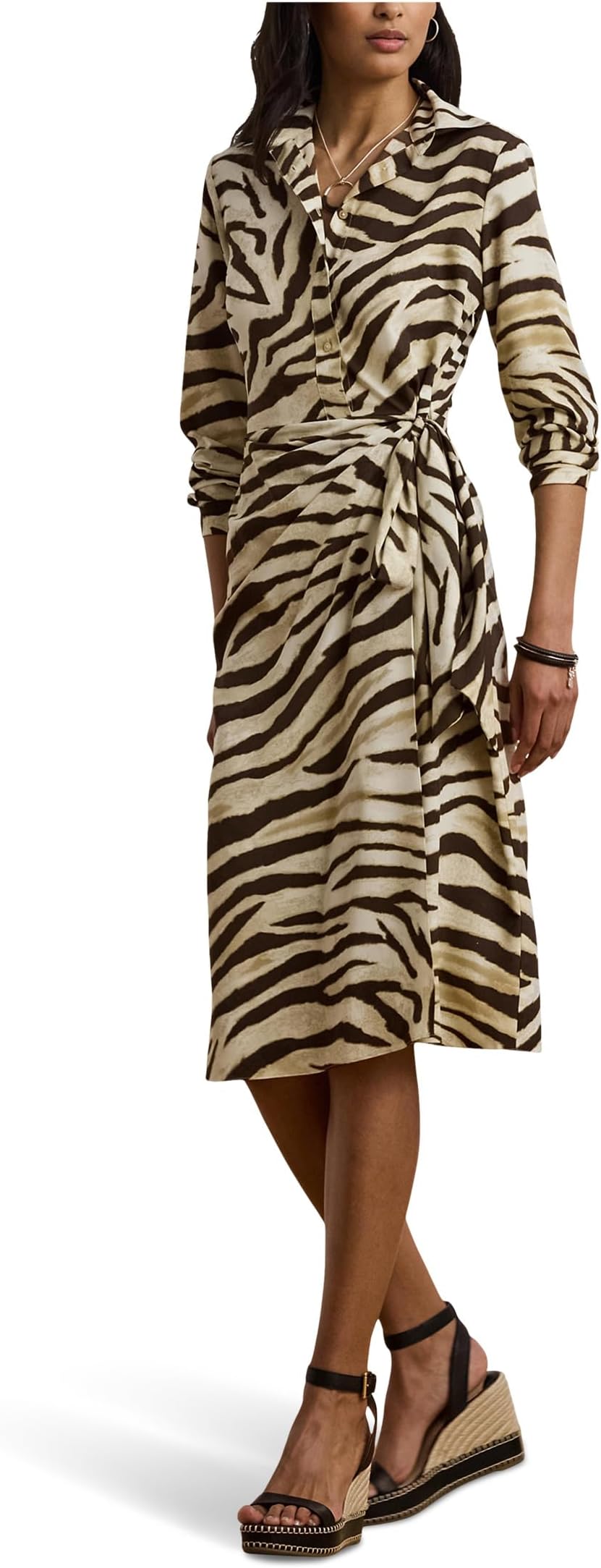 Платье Lauren Ralph Lauren Zebra-print Tie-front Crepe Shirtdress, Cream/Brown
Платье Lauren Ralph Lauren Zebra-print Tie-front Crepe Shirtdress, Cream/Brown