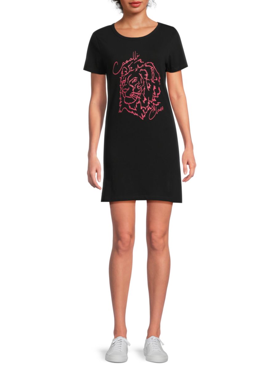 Футболка с логотипом и мини-платьем Roberto Cavalli, черный
Футболка с логотипом и мини-платьем Roberto Cavalli, черный