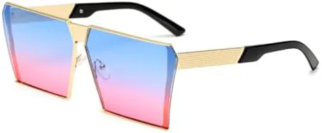 Металлические квадратные солнцезащитные очки для женщин и мужчин, модные солнцезащитные очки в крупной оправе, винтажные очки для женщин MTZJH, Gold-blue Red
Металлические квадратные солнцезащитные очки для женщин и мужчин, модные солнцезащитные очки в крупной оправе, винтажные очки для женщин MTZJH, Gold-blue Red