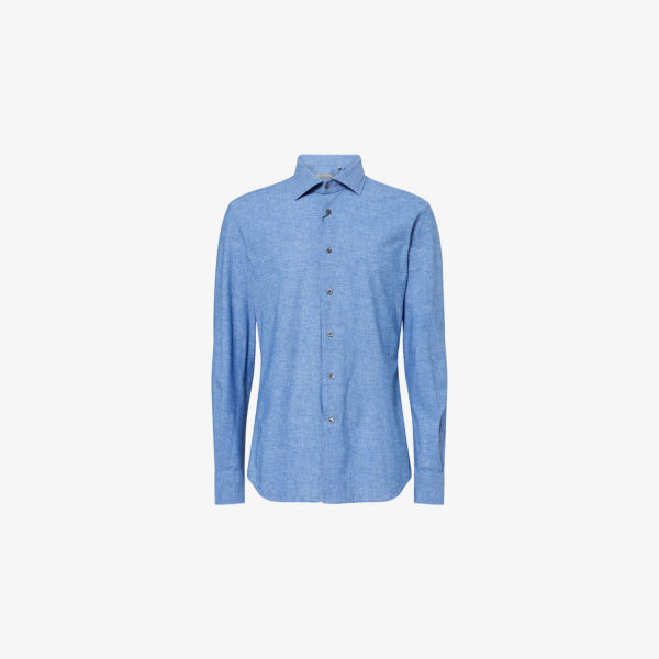Рубашка Corneliani с длинным рукавом классического кроя, синий
Рубашка Corneliani с длинным рукавом классического кроя, синий
