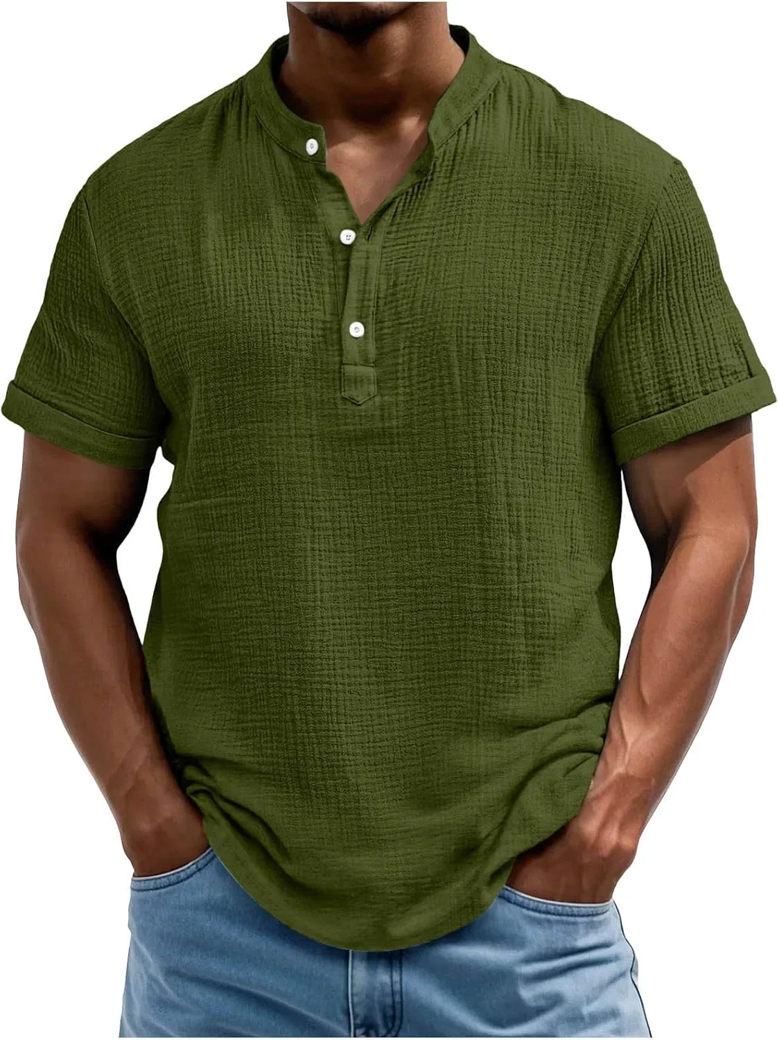 Мужская футболка V-образного выреза с коротким рукавом
Мужская футболка V-образного выреза с коротким рукавом