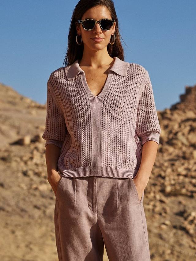 Льняные брюки с расклешённым кроем Whistles, Dusty Pink
Льняные брюки с расклешённым кроем Whistles, Dusty Pink