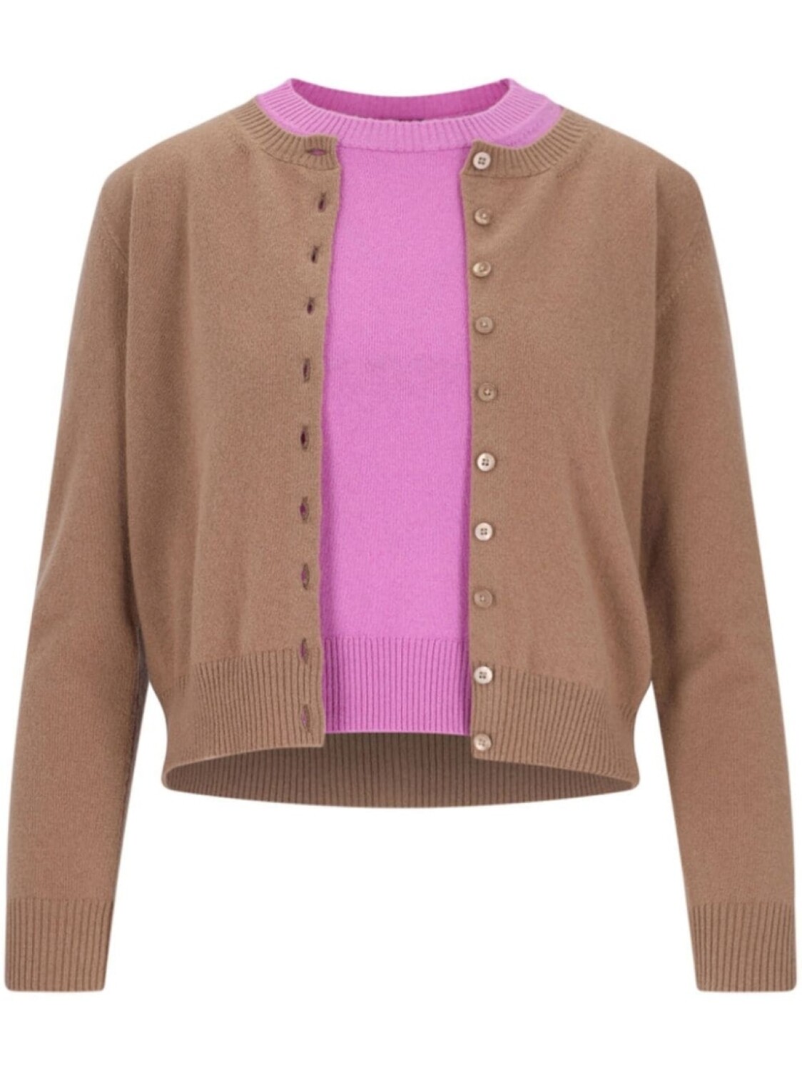 Кашемировый кардиган и топ Canessa, коричневый 
Кашемировый кардиган и топ Canessa, коричневый