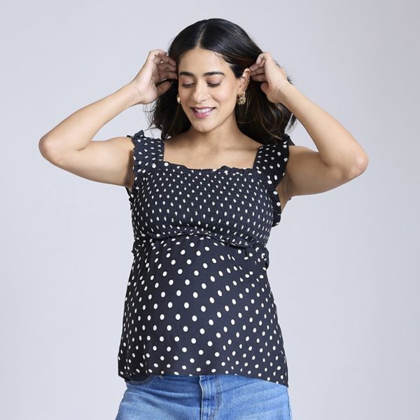 Блузка для беременных с рюшами на спине Motherhood, цвет black dot
Блузка для беременных с рюшами на спине Motherhood, цвет black dot