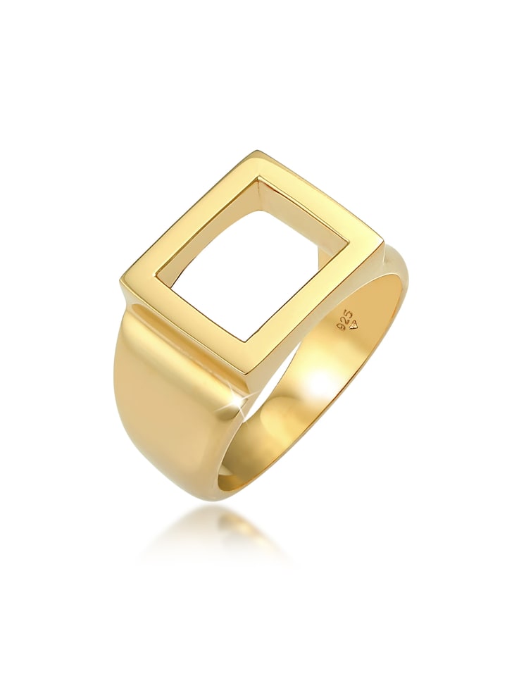 KUZZOI Кольцо-печатка из серебра 925 пробы с золотым покрытием
KUZZOI Кольцо-печатка из серебра 925 пробы с золотым покрытием