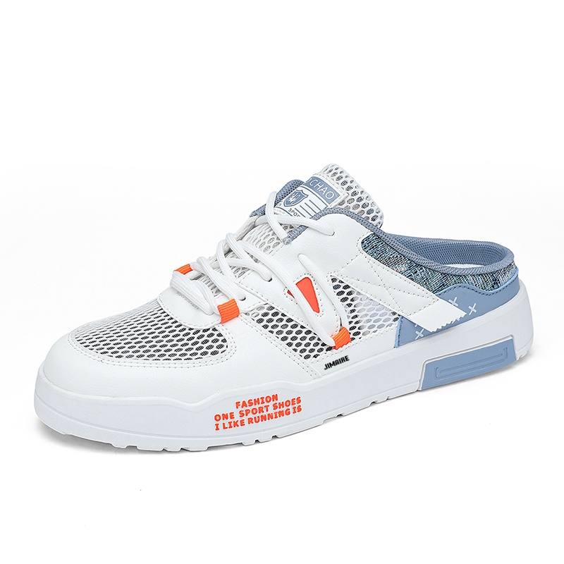 King Jinmai Закрытые тапочки мужские бело-голубые, цвет White Blue 
King Jinmai Закрытые тапочки мужские бело-голубые, цвет White Blue