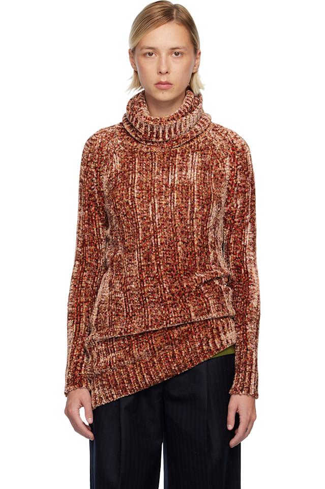 Dries Van Noten Длинная вискозная водолазка розового и коричневого цвета
Dries Van Noten Длинная вискозная водолазка розового и коричневого цвета