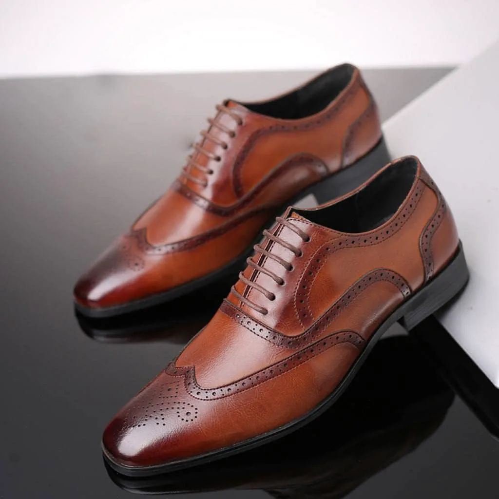 Мужские деловые туфли HINDOLA, классические черные лакированные модные свадебные туфли к костюму, кожаные современные формальные оксфорды на шнуровке для мужчин, коричневый
Мужские деловые туфли HINDOLA, классические черные лакированные модные свадебные туфли к костюму, кожаные современные формальные оксфорды на шнуровке для мужчин, коричневый