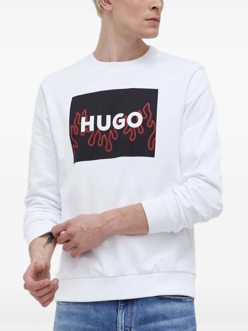 Свитшот с логотипом Hugo, белый
Свитшот с логотипом Hugo, белый