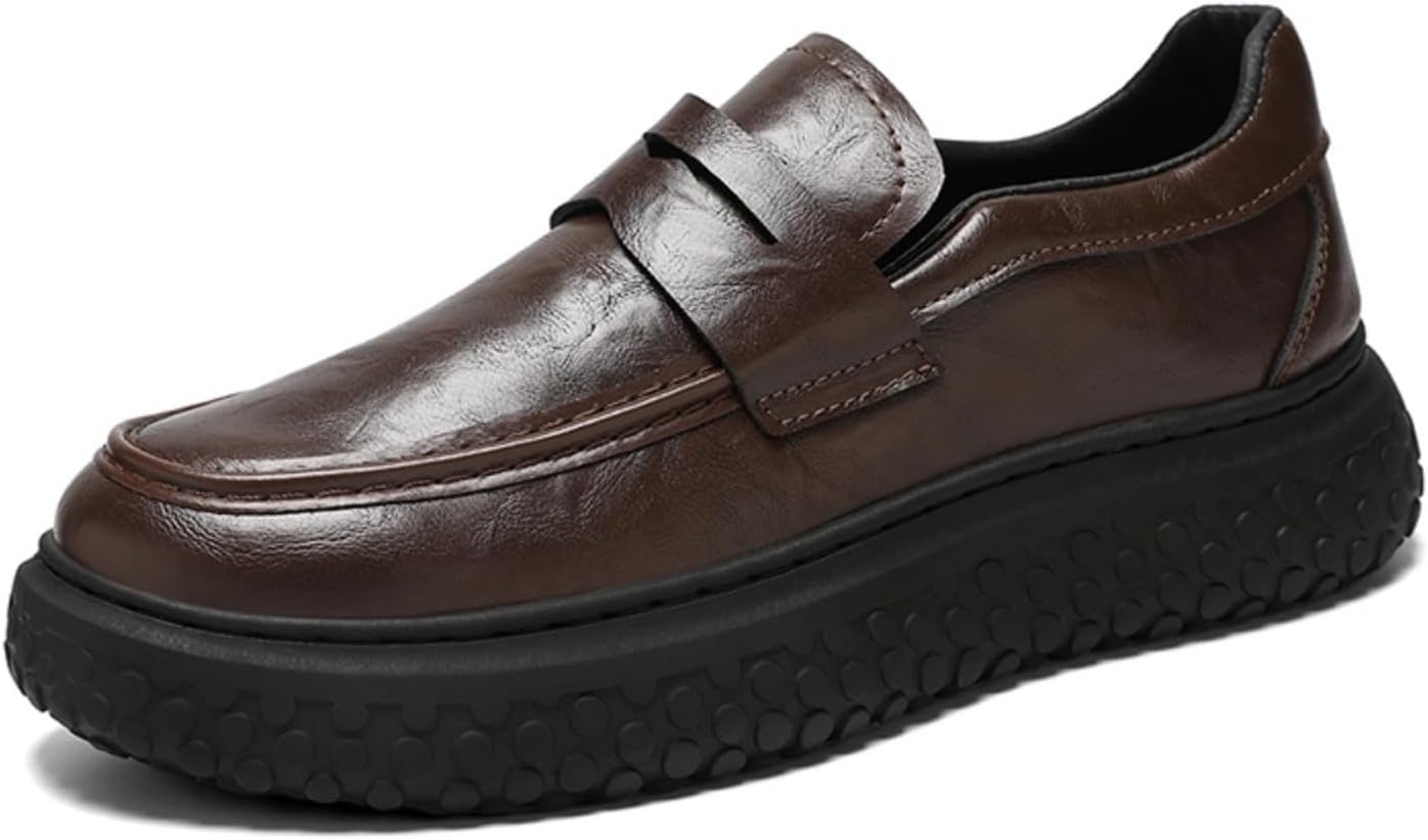 Мужские кожаные туфли на шнуровке с декоративной пряжкой, стильная модель с толстой подошвой, без застежки, для повседневного и полуформального ношения Aokisx, коричневый
Мужские кожаные туфли на шнуровке с декоративной пряжкой, стильная модель с толстой подошвой, без застежки, для повседневного и полуформального ношения Aokisx, коричневый