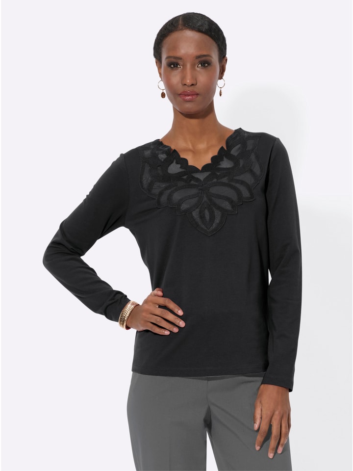 Рубашка с длинными рукавами черного цвета creation L
Рубашка с длинными рукавами черного цвета creation L