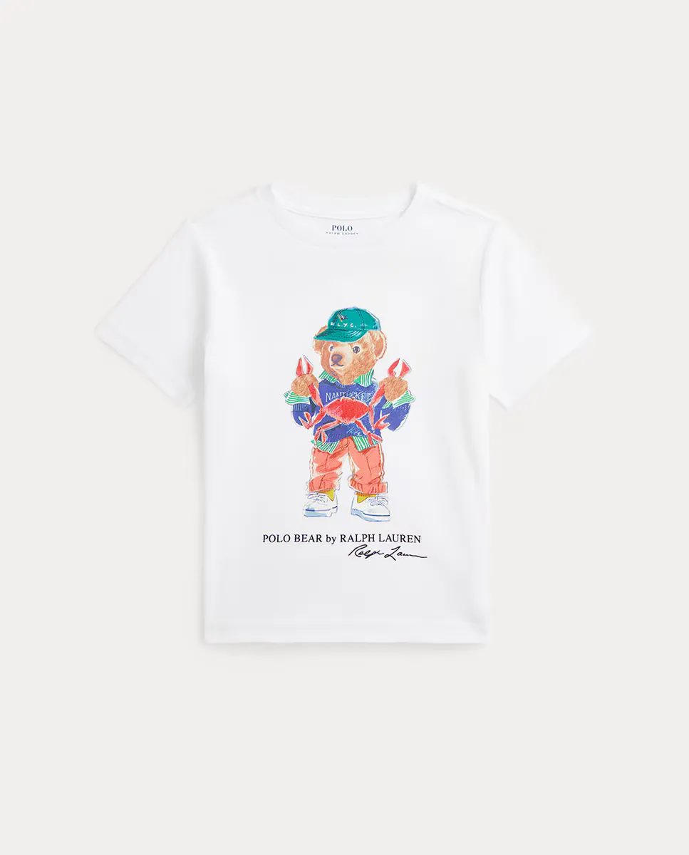 Футболка для мальчика из хлопка с изображением медведя поло Polo Ralph Lauren, белый
Футболка для мальчика из хлопка с изображением медведя поло Polo Ralph Lauren, белый
