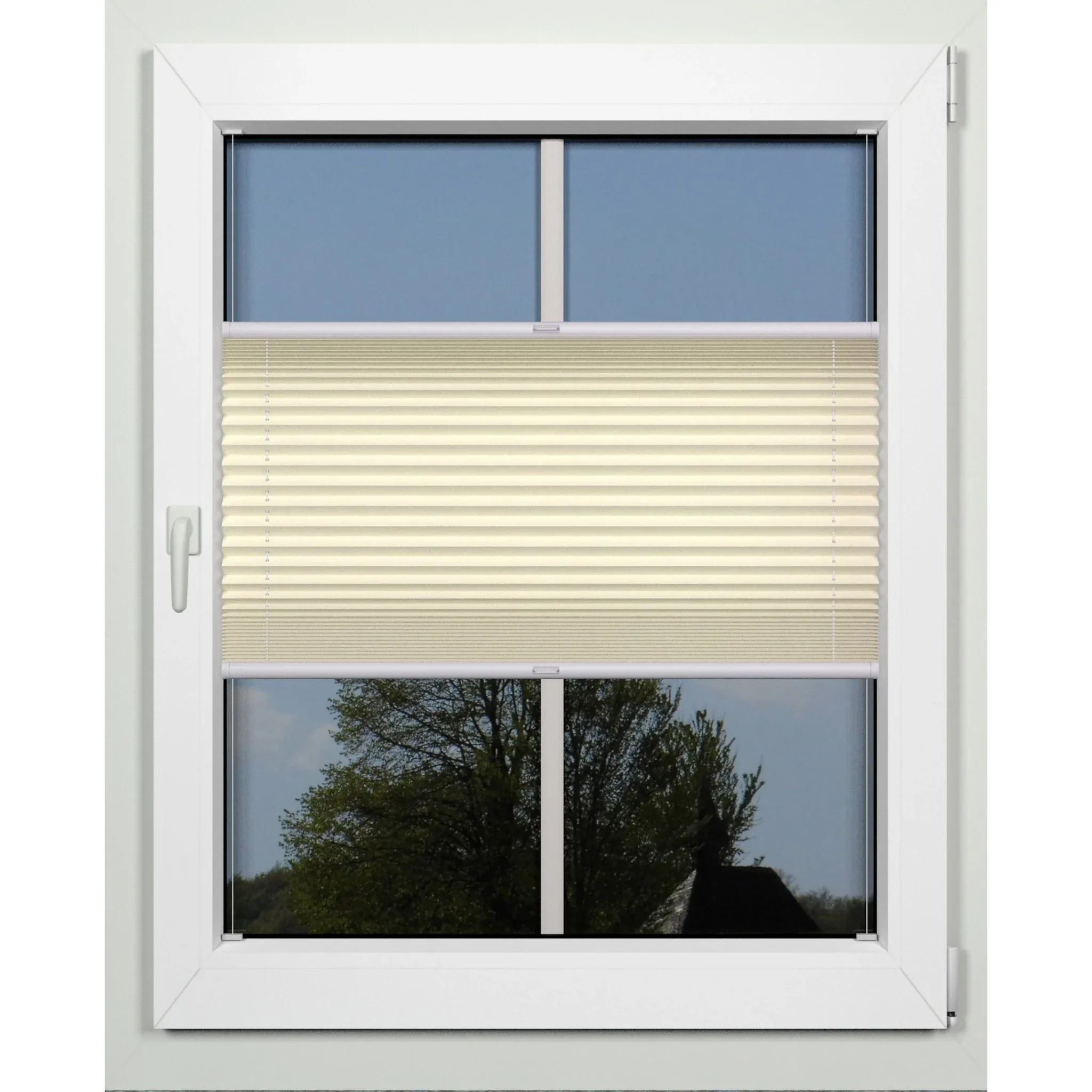 Жалюзи плиссе Indeko «superior», затемняющие, энергосберегающие, с сверлением, натяжные, на заказ, цвет sand + weiß
Жалюзи плиссе Indeko «superior», затемняющие, энергосберегающие, с сверлением, натяжные, на заказ, цвет sand + weiß