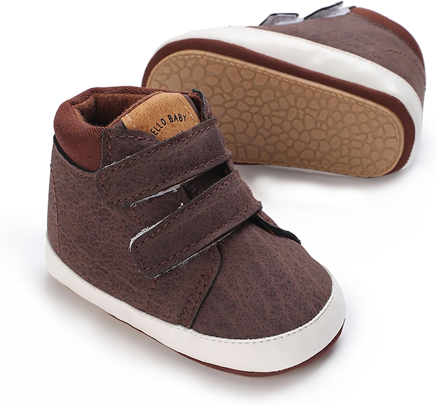 Детские кроссовки SOFMUO для мальчиков и девочек, высокие на щиколотку, из искусственной кожи, с нескользящей подошвой, мягкой резиновой подошвой, для малышей, детская обувь для униформы, A0/Dark Brown
Детские кроссовки SOFMUO для мальчиков и девочек, высокие на щиколотку, из искусственной кожи, с нескользящей подошвой, мягкой резиновой подошвой, для малышей, детская обувь для униформы, A0/Dark Brown