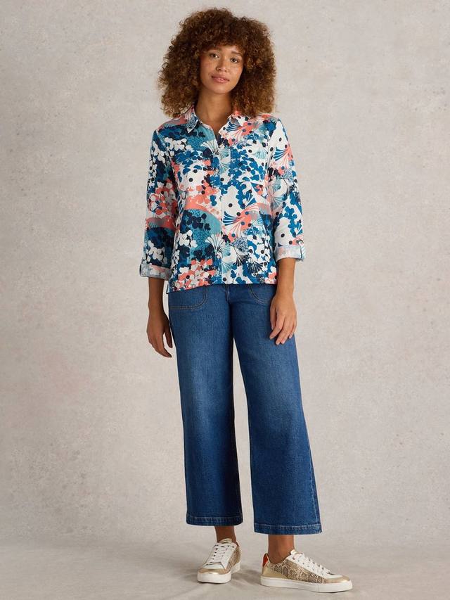 Рубашка из чистого органического хлопка с цветочным рисунком sophie White Stuff, слоновая кость/разноцветный 
Рубашка из чистого органического хлопка с цветочным рисунком sophie White Stuff, слоновая кость/разноцветный