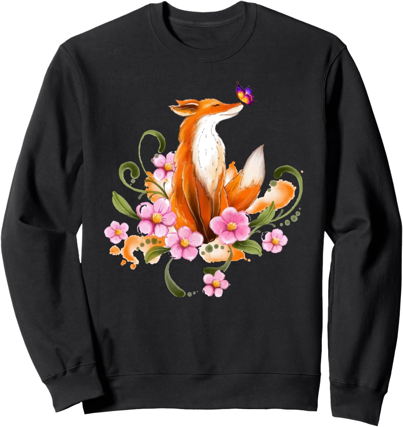 Японская лиса, цветок сакуры, акварельный рисунок, толстовка Kawaii Fox Japanese Aesthetic Fox, черный
Японская лиса, цветок сакуры, акварельный рисунок, толстовка Kawaii Fox Japanese Aesthetic Fox, черный