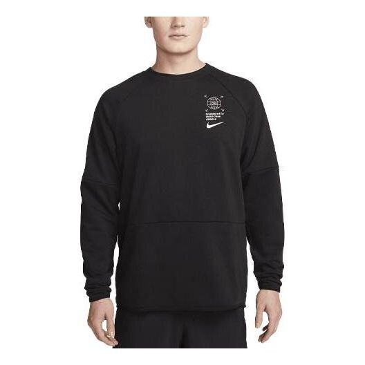 Толстовка Nike Dri-FIT Men's Graphic Fitness Crew 'Black', черный 
Толстовка Nike Dri-FIT Men's Graphic Fitness Crew 'Black', черный