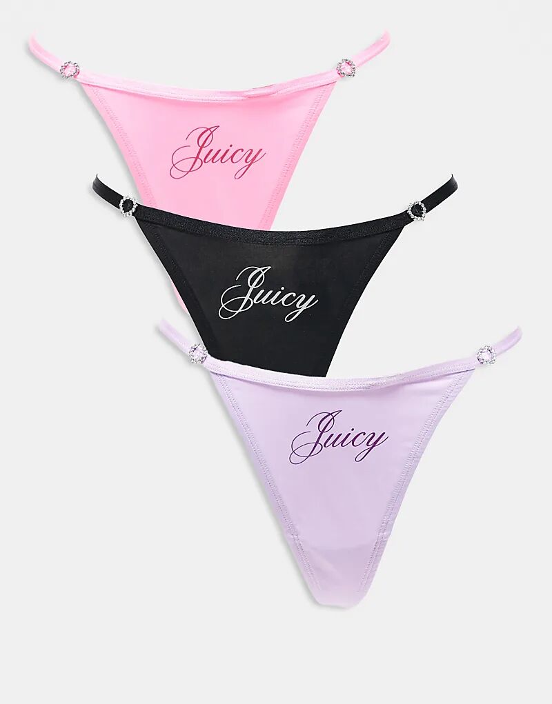 Комплект из 3 стрингов Juicy Couture разных цветов
Комплект из 3 стрингов Juicy Couture разных цветов