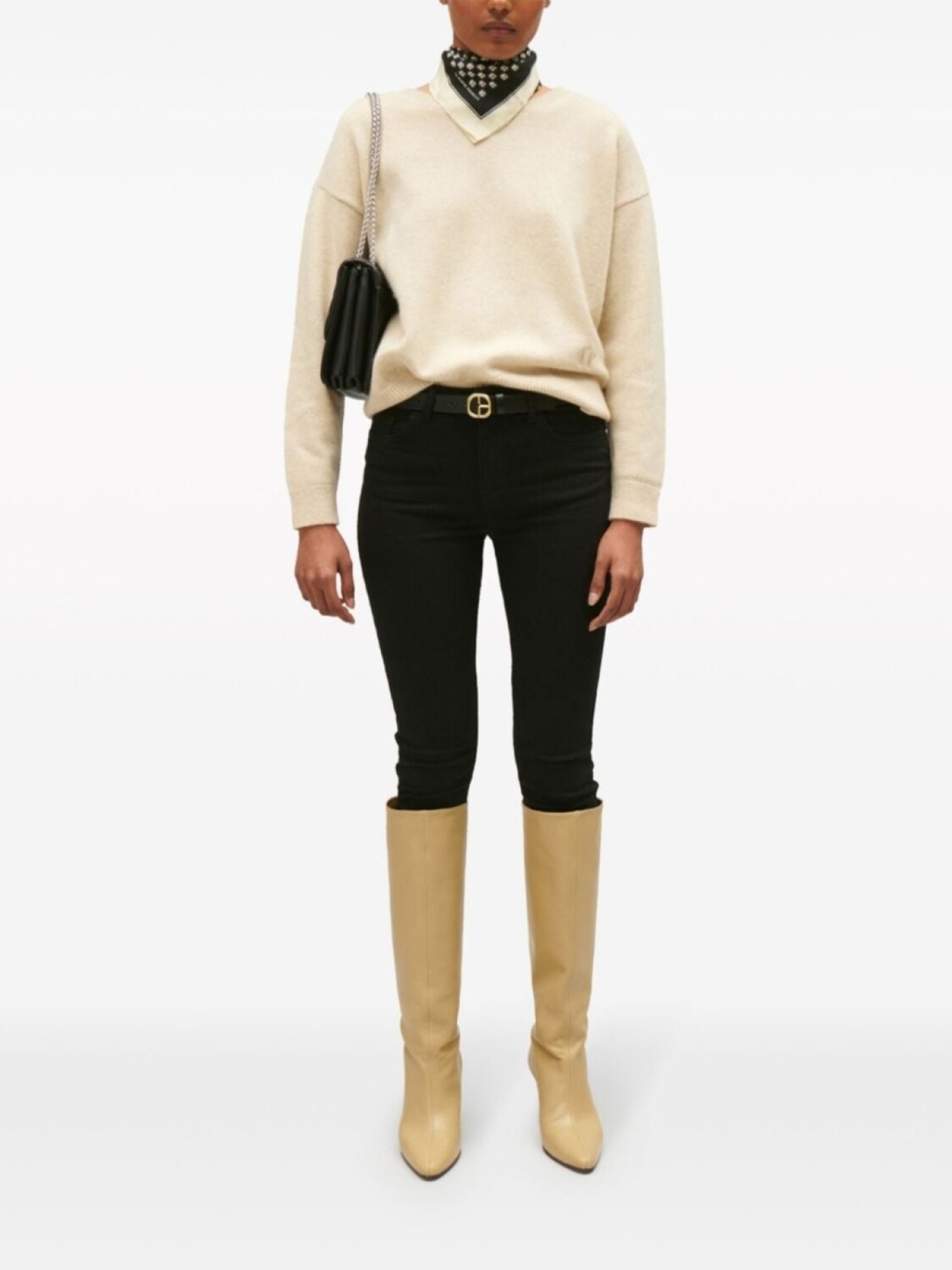 Кашемировый джемпер с вышитым логотипом Claudie Pierlot, бежевый
Кашемировый джемпер с вышитым логотипом Claudie Pierlot, бежевый