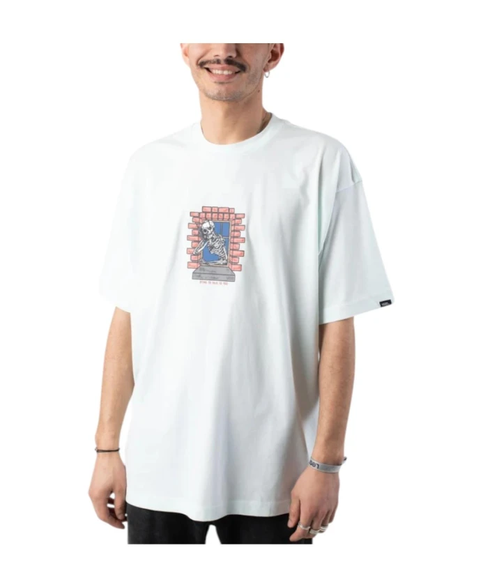 Футболка с изображением черепа и мятным оттенком. Vans, синий
Футболка с изображением черепа и мятным оттенком. Vans, синий