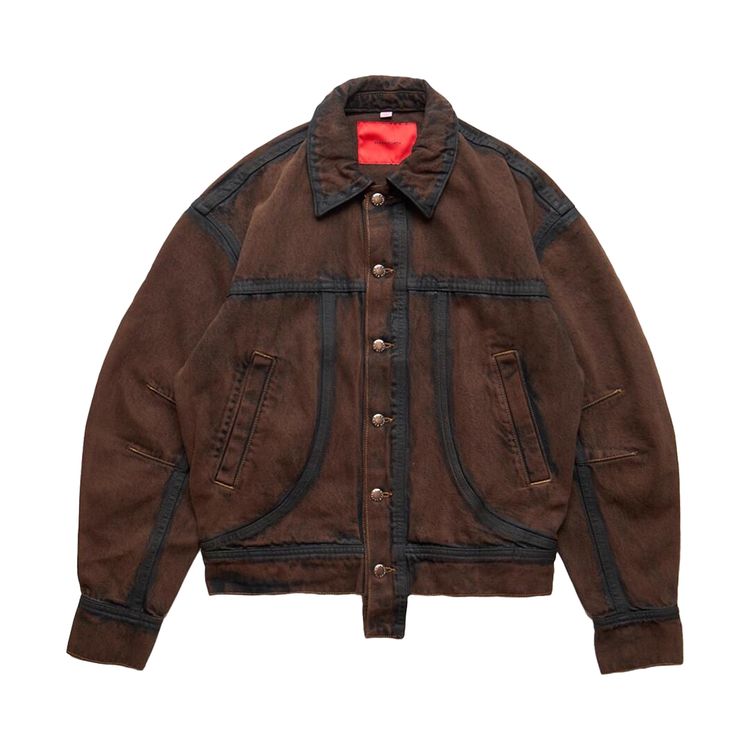 Куртка Eckhaus Latta Outline El Redux Denim Jacket 'Brown', коричневый 
Куртка Eckhaus Latta Outline El Redux Denim Jacket 'Brown', коричневый