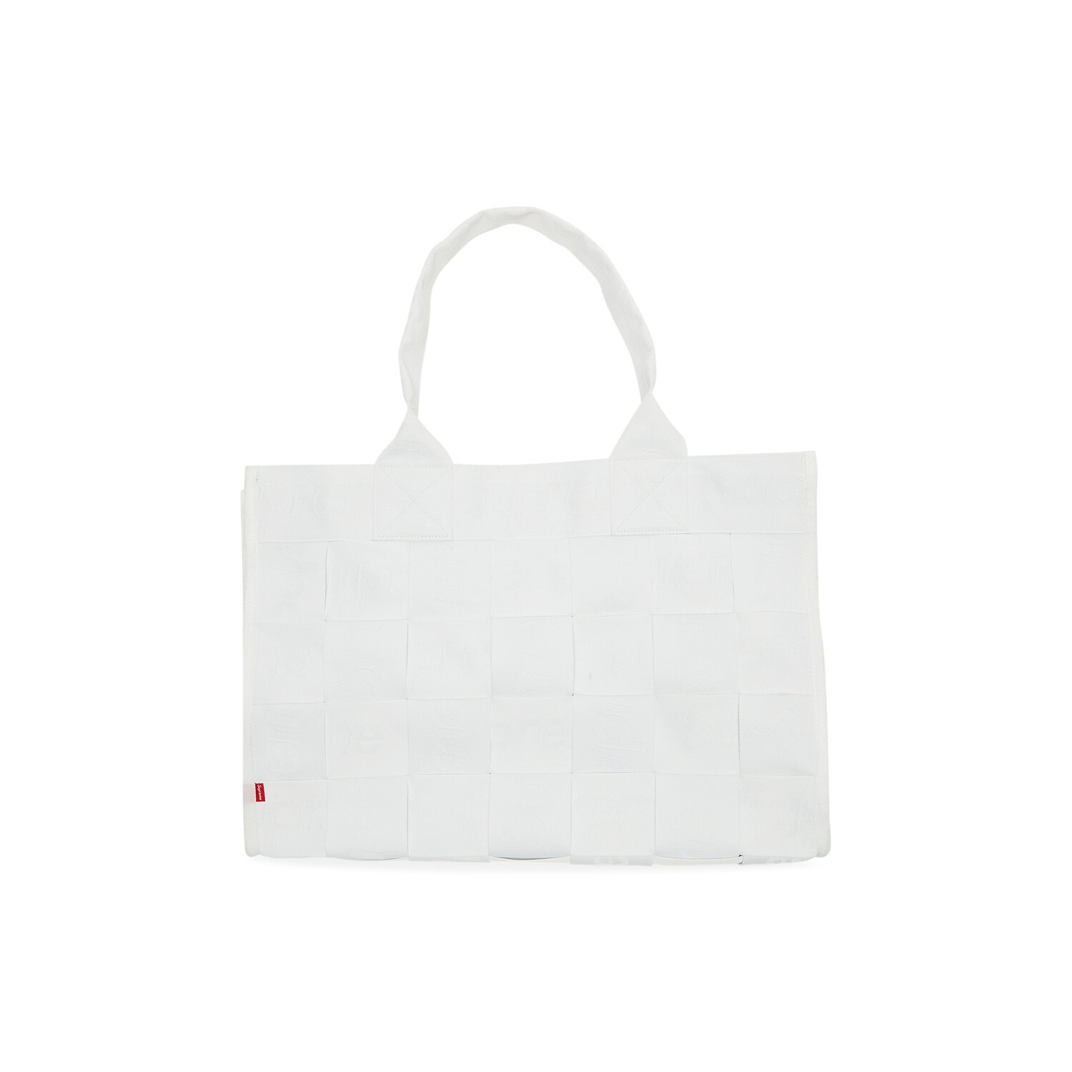 Большая плетеная большая сумка Supreme, цвет Белый 
Большая плетеная большая сумка Supreme, цвет Белый