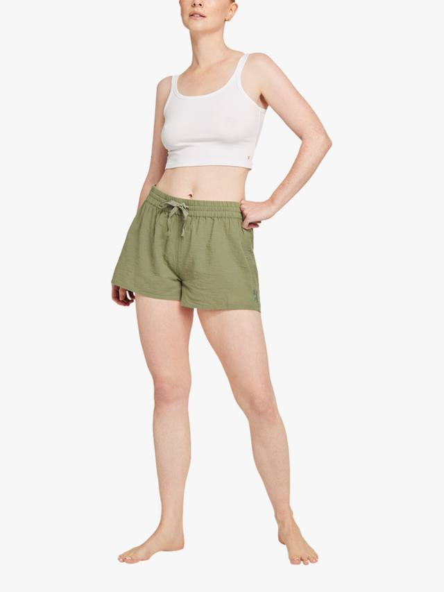 Органические хлопковые пижамные шорты-боксеры Nudea, Olive Green
Органические хлопковые пижамные шорты-боксеры Nudea, Olive Green