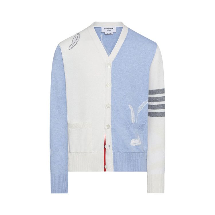 Кардиган Thom Browne Funmix Feather Jersey Intarsia High V Neck Cardigan 'Light Blue'
Кардиган Thom Browne Funmix Feather Jersey Intarsia High V Neck Cardigan 'Light Blue'