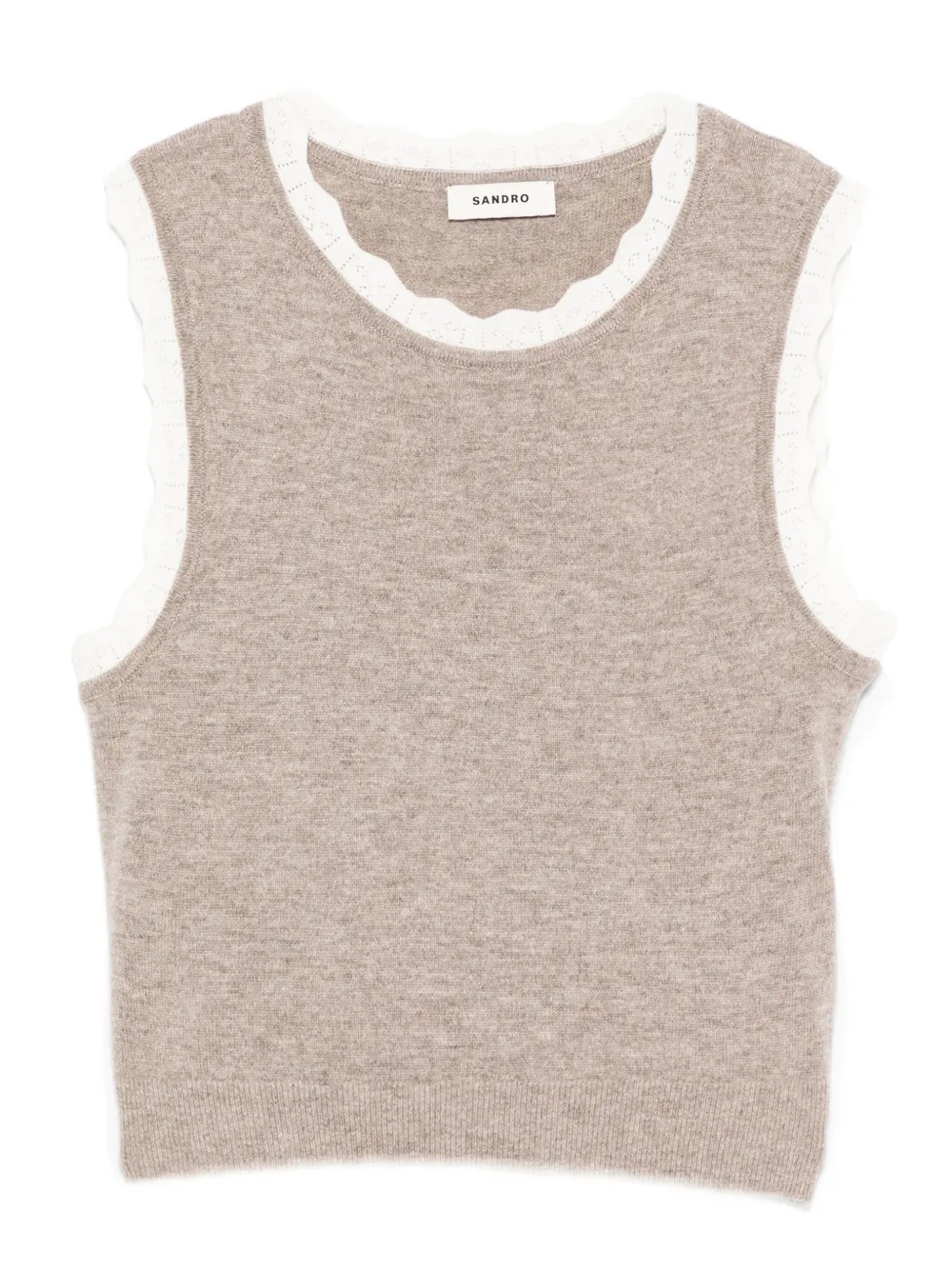 Топ с фестонами SANDRO, нейтральный
Топ с фестонами SANDRO, нейтральный