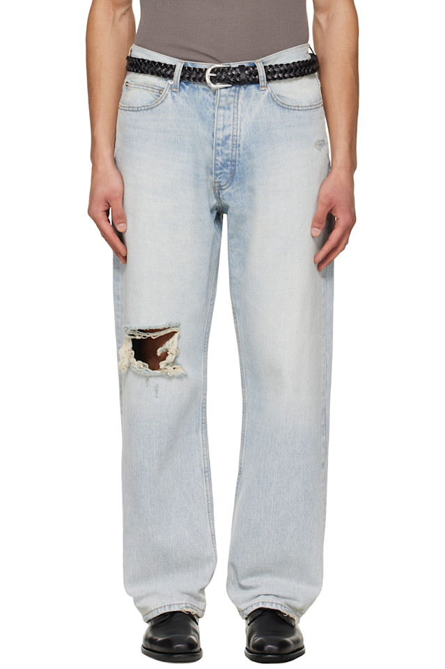 Tonywack Синие рваные свободные прямые джинсы
Tonywack Синие рваные свободные прямые джинсы