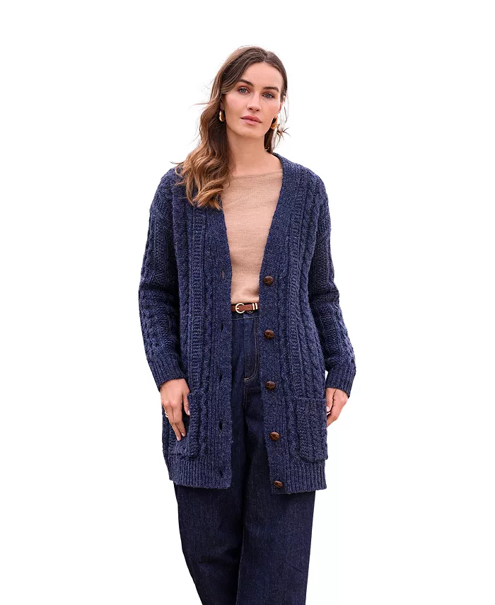 Женский свободный кардиган с косичной вязкой Celtic & Co., синий
Женский свободный кардиган с косичной вязкой Celtic & Co., синий