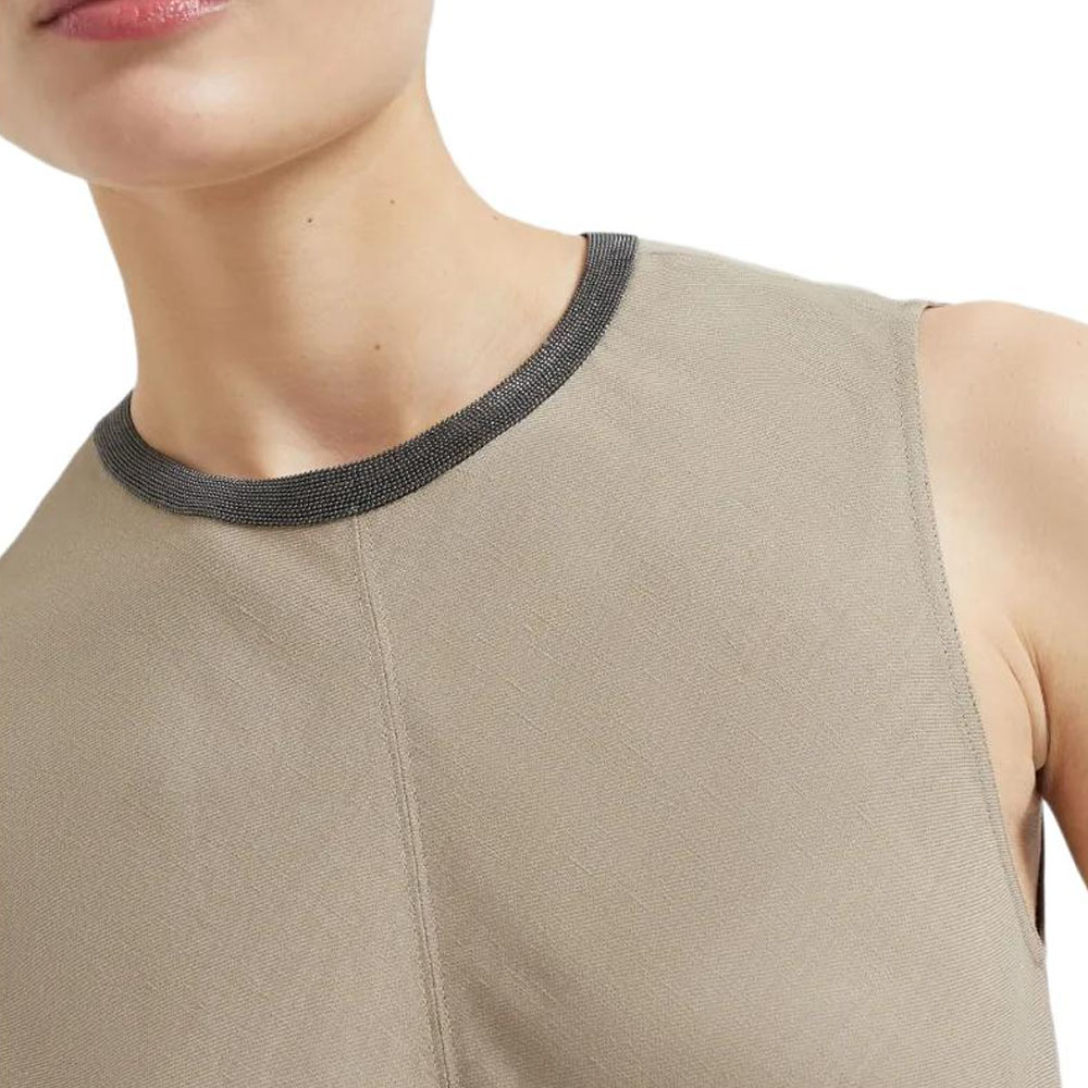 Тканевое платье Brunello Cucinelli, бежевый
Тканевое платье Brunello Cucinelli, бежевый