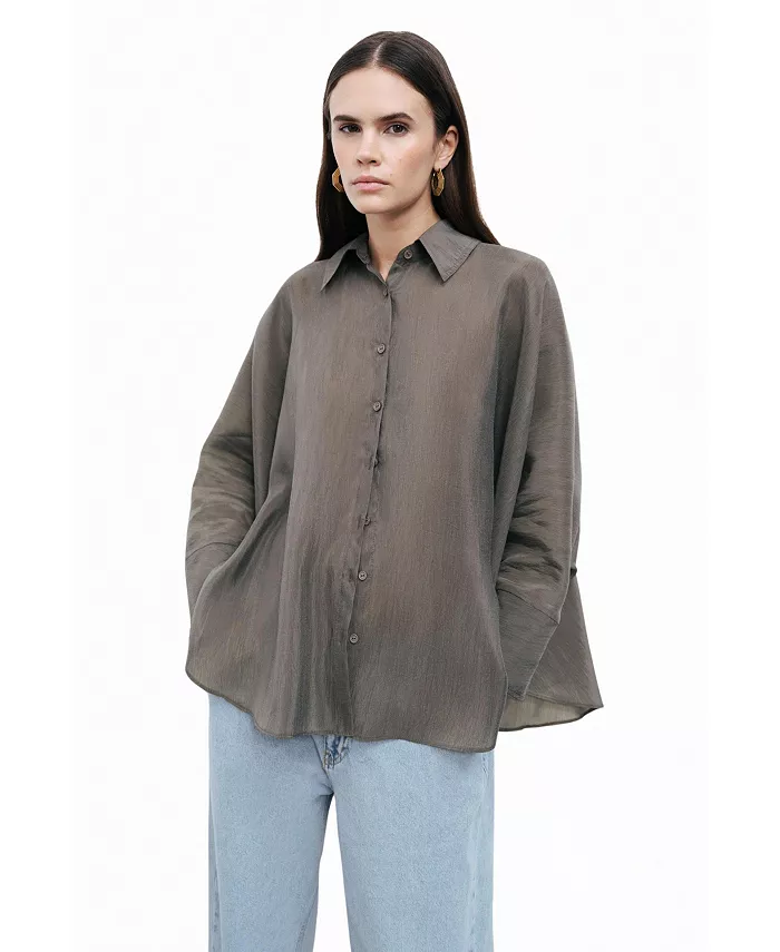 Женская вышитая струящаяся рубашка NOCTURNE, коричневый/бежевый
Женская вышитая струящаяся рубашка NOCTURNE, коричневый/бежевый