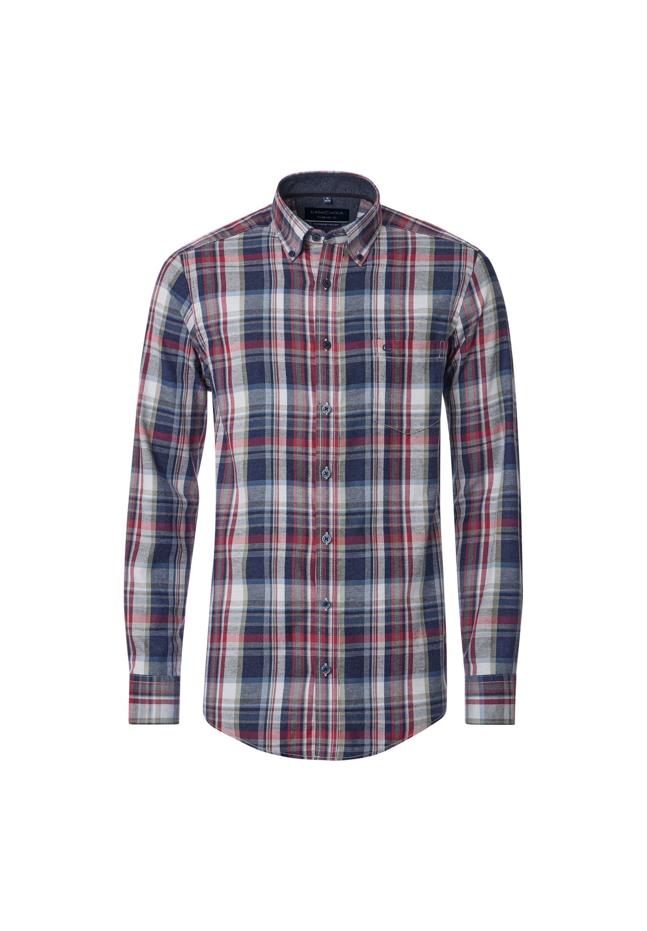 Мужская повседневная рубашка в клетку, комфортная посадка CASAMODA, красный
Мужская повседневная рубашка в клетку, комфортная посадка CASAMODA, красный