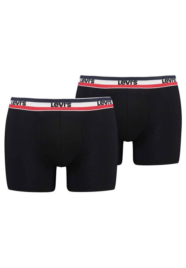 Комплект из 2 трусов-боксеров - спортивные трусы-боксеры с органическим логотипом на поясе Levi'S, черный 
Комплект из 2 трусов-боксеров - спортивные трусы-боксеры с органическим логотипом на поясе Levi'S, черный