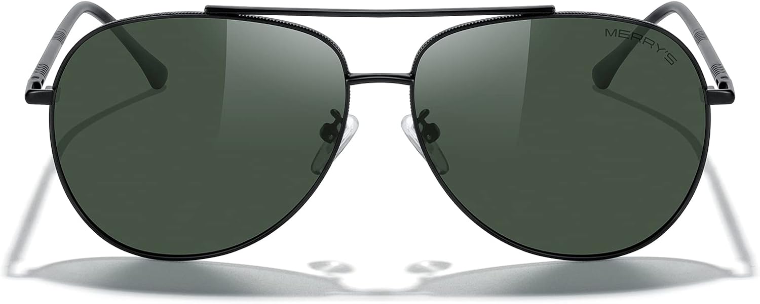 Солнцезащитные очки-авиаторы MERRY'S для женщин и мужчин, с поляризованными зеркальными линзами и футляром - поляризованные очки для вождения, 60 мм, Black Frame/G15 Lens
Солнцезащитные очки-авиаторы MERRY'S для женщин и мужчин, с поляризованными зеркальными линзами и футляром - поляризованные очки для вождения, 60 мм, Black Frame/G15 Lens