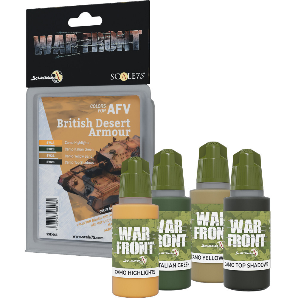 Аксессуары Scale 75 USA War Front Paint Set: Colors For AFV - British Dersert Armour
Аксессуары Scale 75 USA War Front Paint Set: Colors For AFV - British Dersert Armour