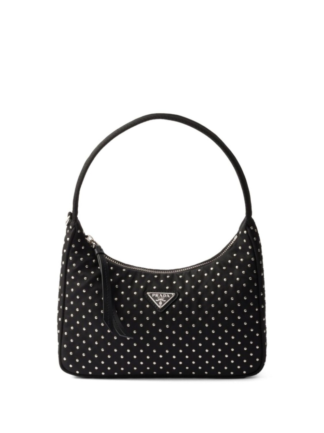 Мини-сумка Prada Re-Nylon с заклепками, черный 
Мини-сумка Prada Re-Nylon с заклепками, черный