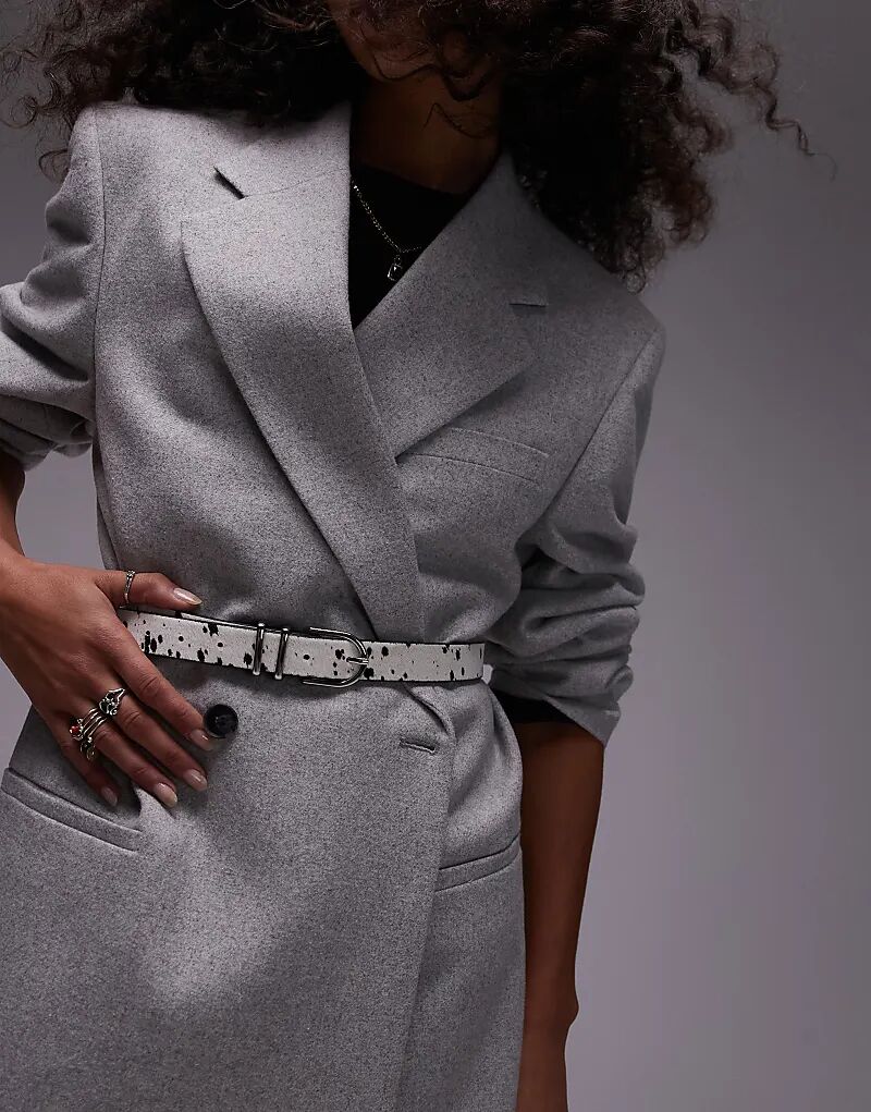 Узкий кожаный ремень Beau с принтом пони Topshop
Узкий кожаный ремень Beau с принтом пони Topshop