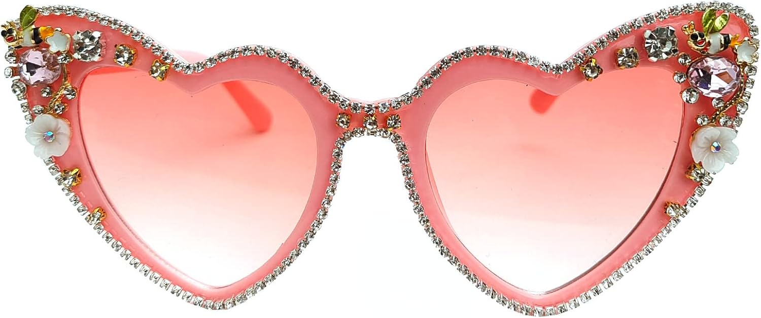 Willochra Fashion Heart Женские солнцезащитные очки со стразами, блестящие солнцезащитные очки в форме сердца, женские солнцезащитные очки с бриллиантами для вечеринки, розовые очки, Pink
Willochra Fashion Heart Женские солнцезащитные очки со стразами, блестящие солнцезащитные очки в форме сердца, женские солнцезащитные очки с бриллиантами для вечеринки, розовые очки, Pink