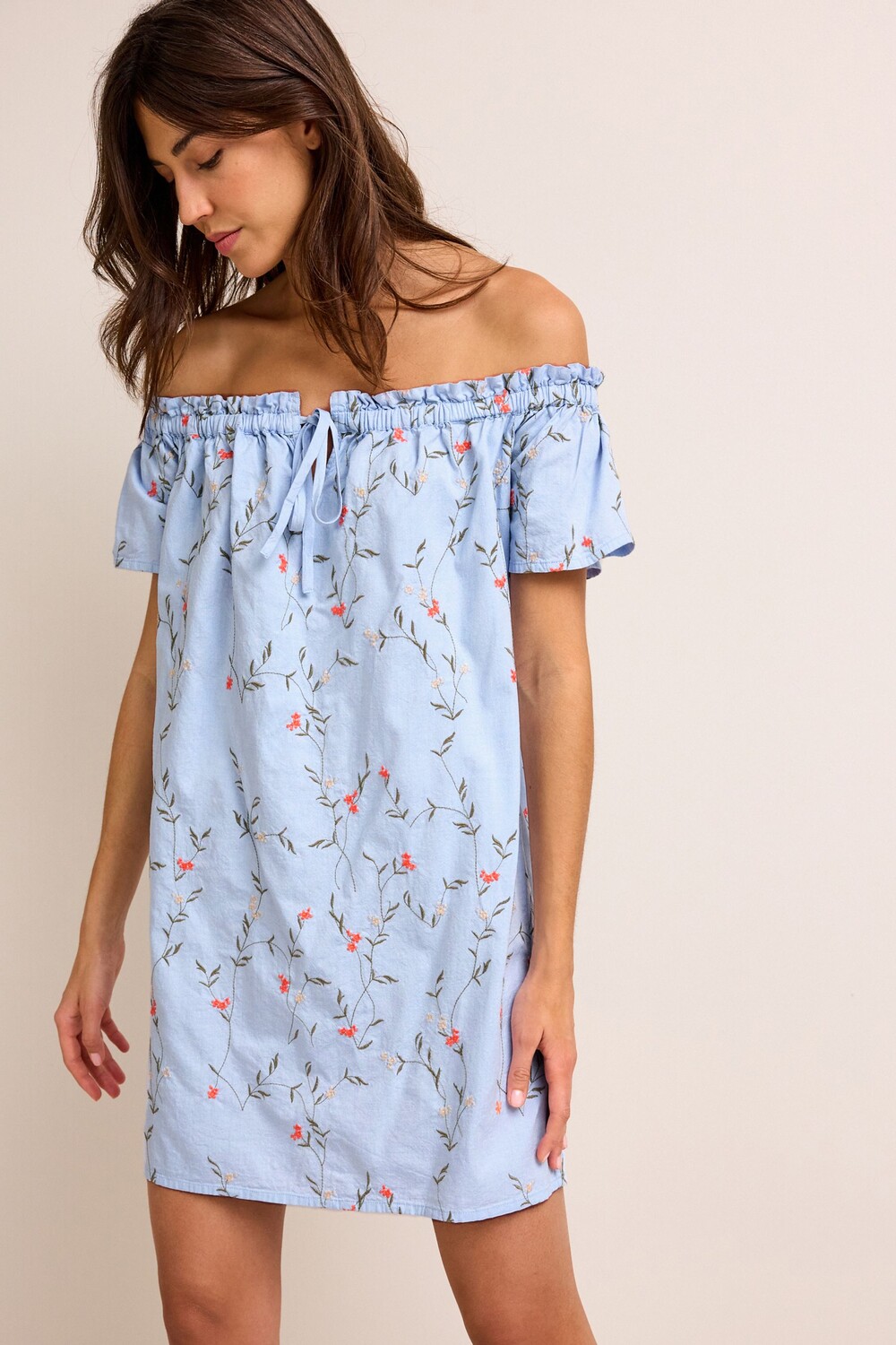 Платье мини с вышивкой Bardot Next, синий
Платье мини с вышивкой Bardot Next, синий