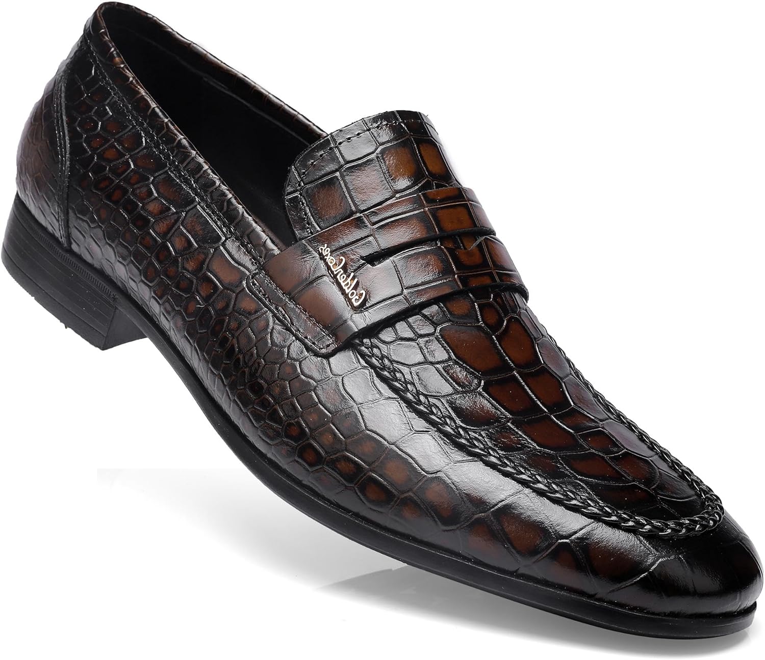 Мужские кожаные туфли, премиальные классические лоферы с тиснением под аллигатора, деловые туфли без шнурков для мужчин Generic, Coffee
Мужские кожаные туфли, премиальные классические лоферы с тиснением под аллигатора, деловые туфли без шнурков для мужчин Generic, Coffee