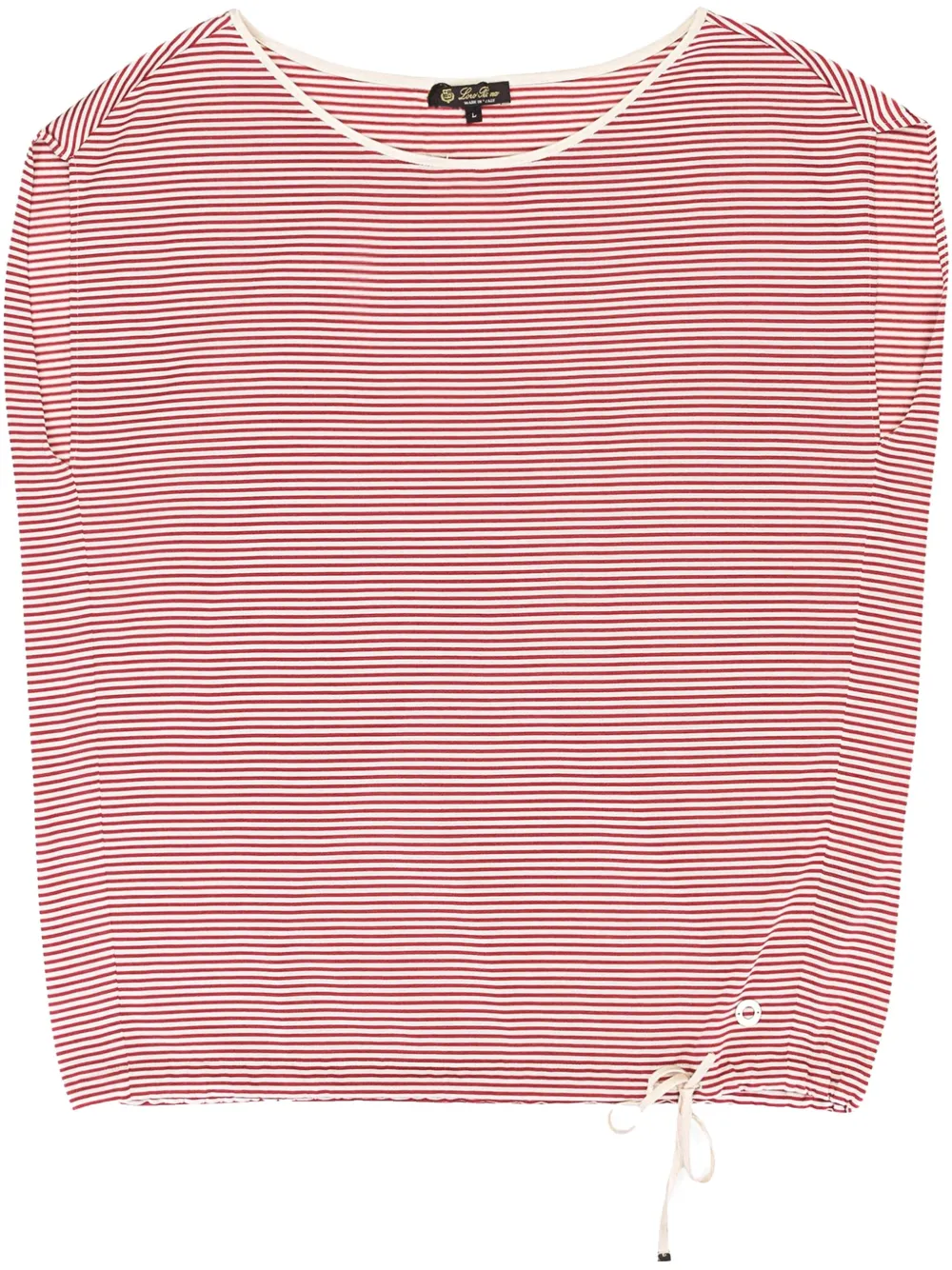 Шелковый топ в полоску Loro Piana, белый
Шелковый топ в полоску Loro Piana, белый