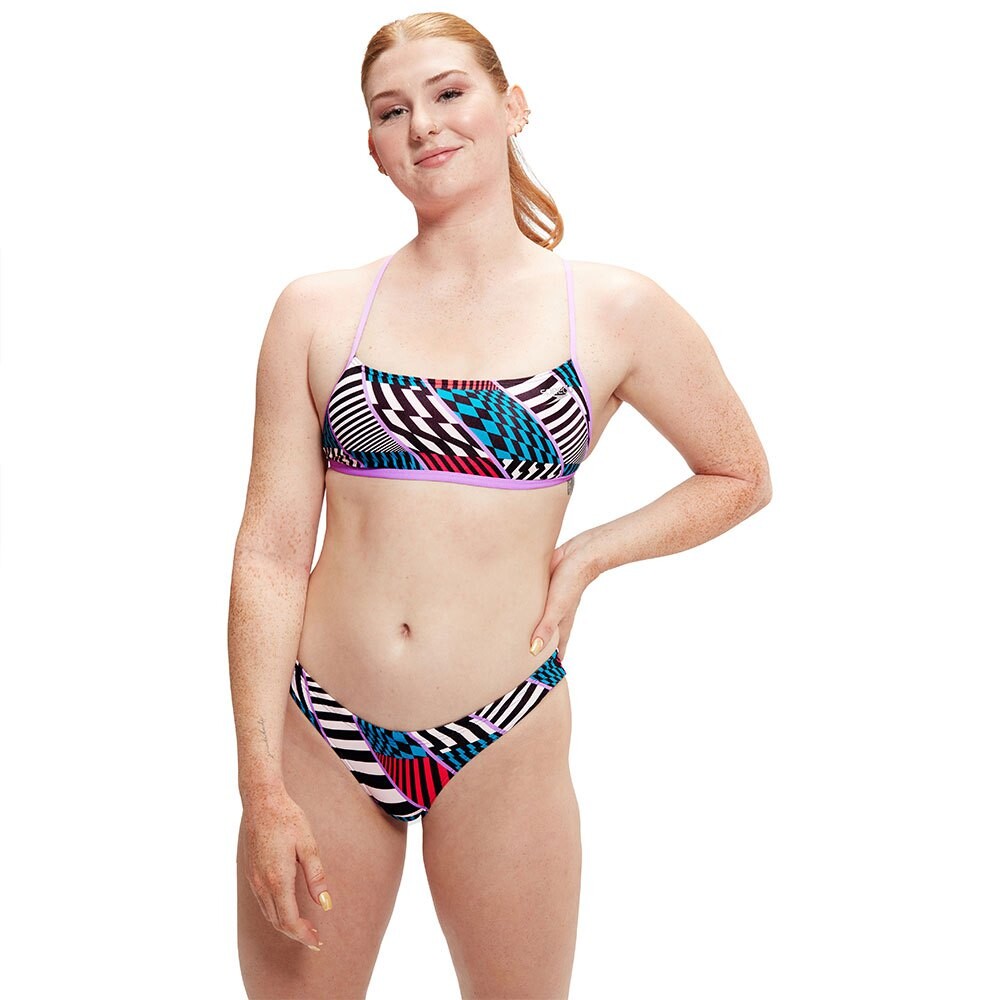 Топ бикини Speedo Allover Digital Cross Back Crop Top, Разноцветный 
Топ бикини Speedo Allover Digital Cross Back Crop Top, Разноцветный